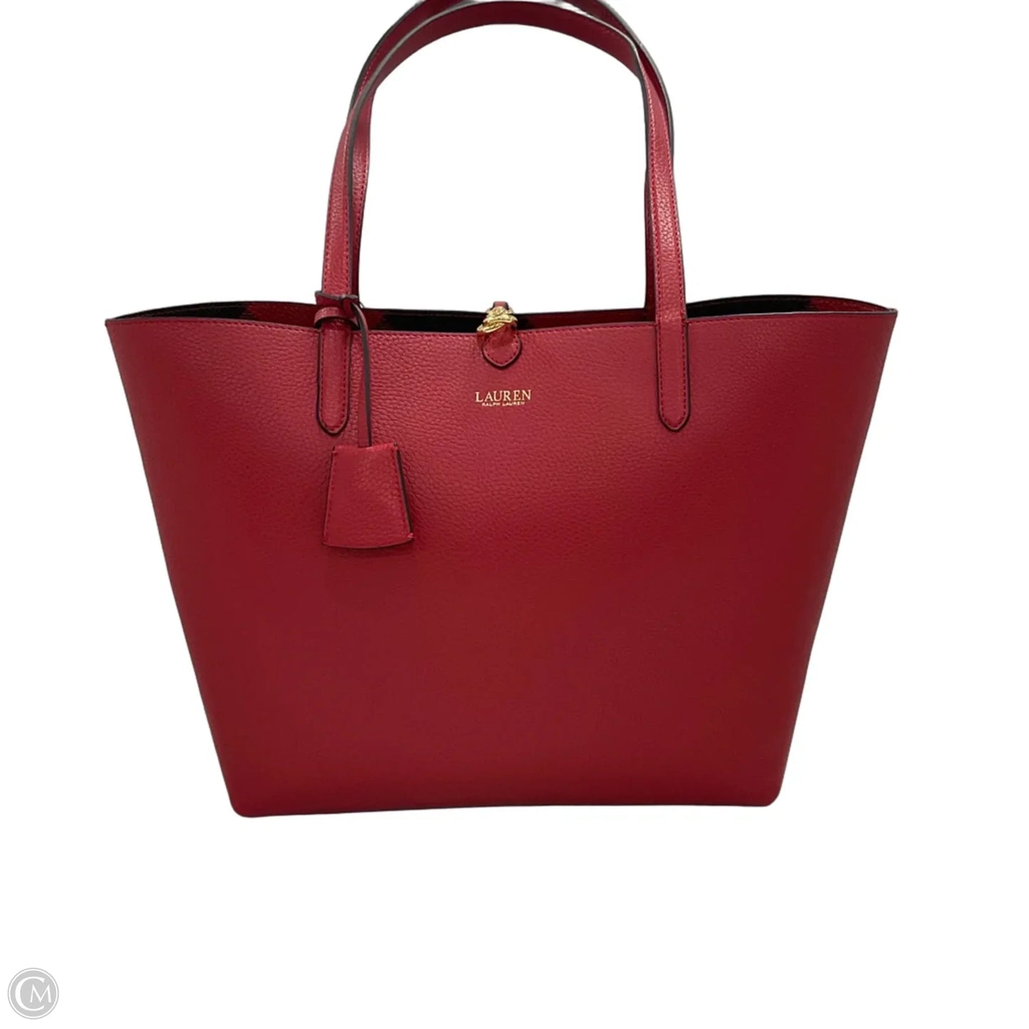 Handbag Leather By Lauren By Ralph Lauren, Size: Large