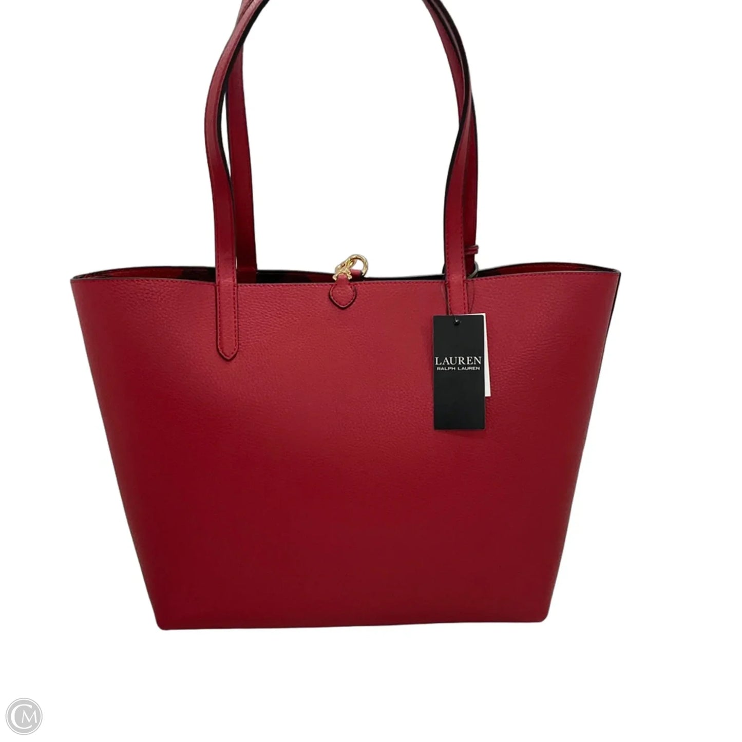 Handbag Leather By Lauren By Ralph Lauren, Size: Large