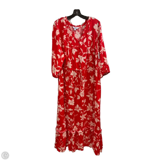 Dress Casual Maxi By Croft And Barrow In Red, Size: 2x