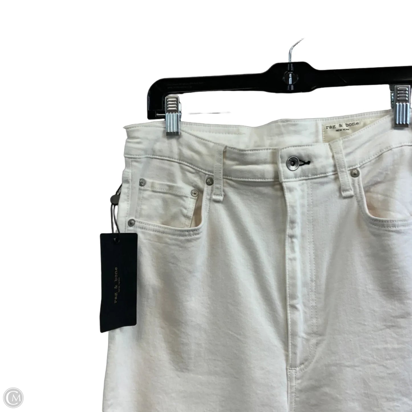 Jeans Flared By Rag And Bone In White Denim, Size: 14