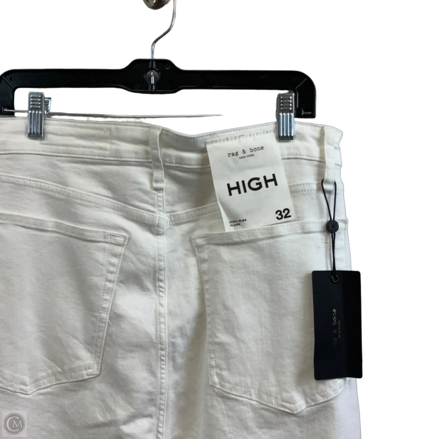 Jeans Flared By Rag And Bone In White Denim, Size: 14