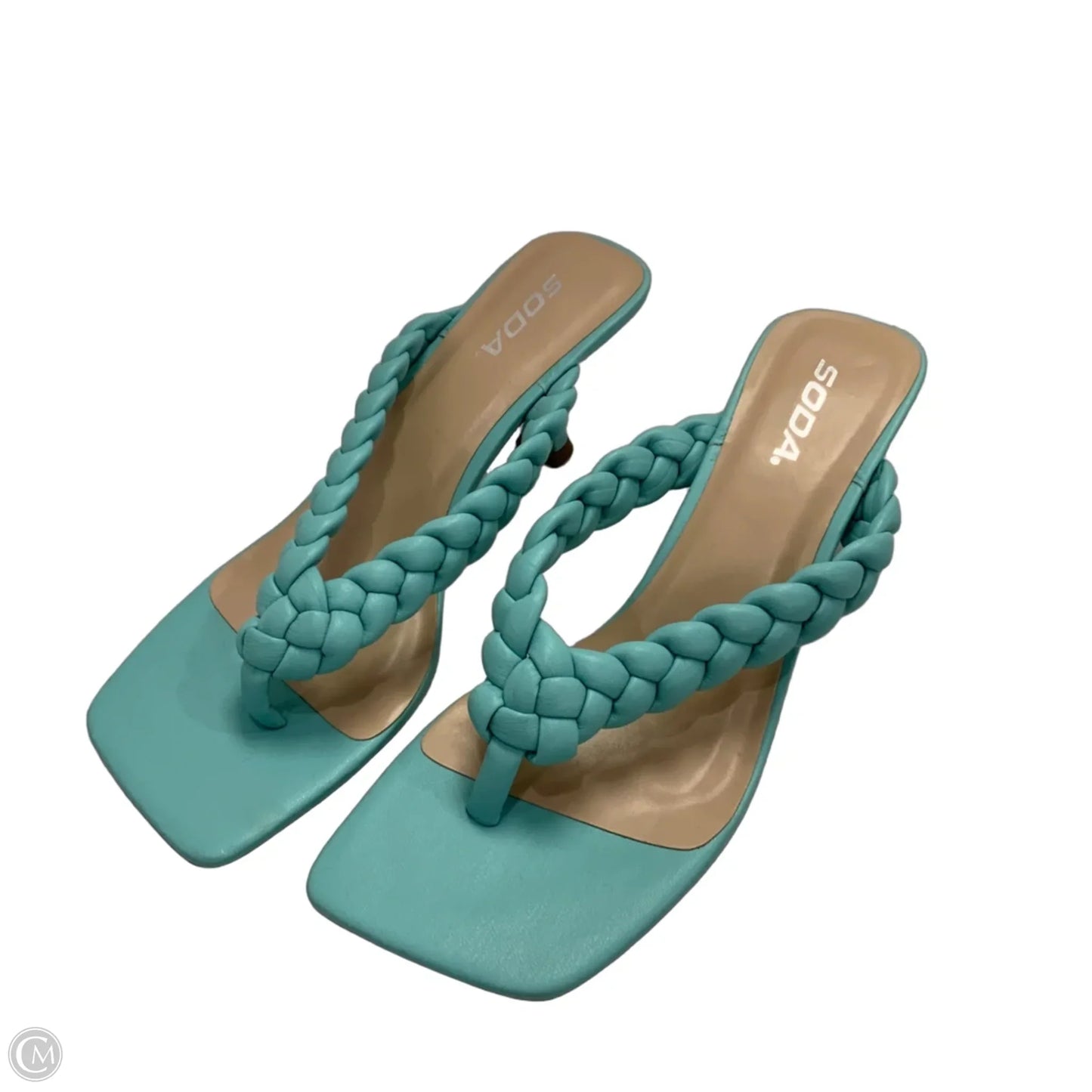 Sandals Heels Kitten By Soda In Blue, Size: 11
