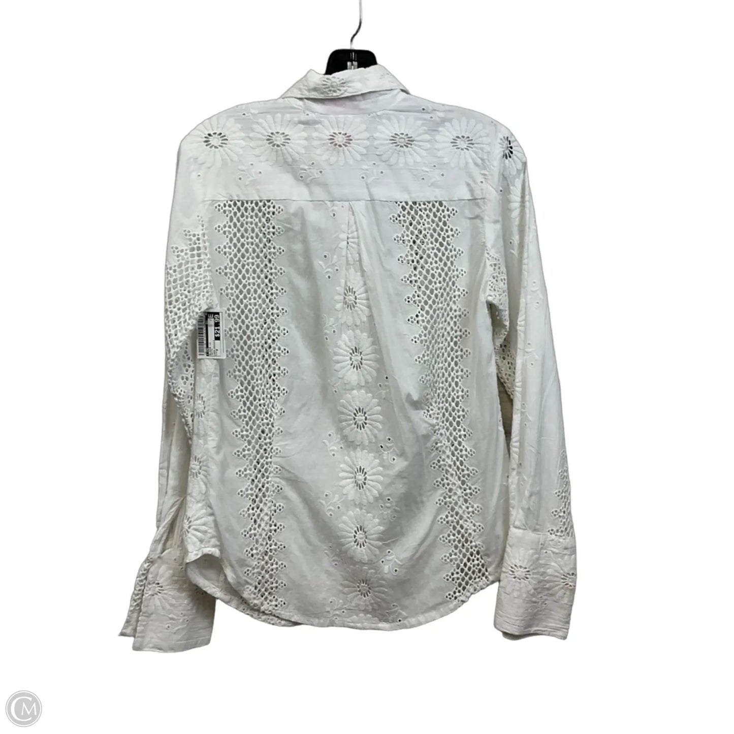 Blouse Long Sleeve By Cake Couture In White, Size: M
