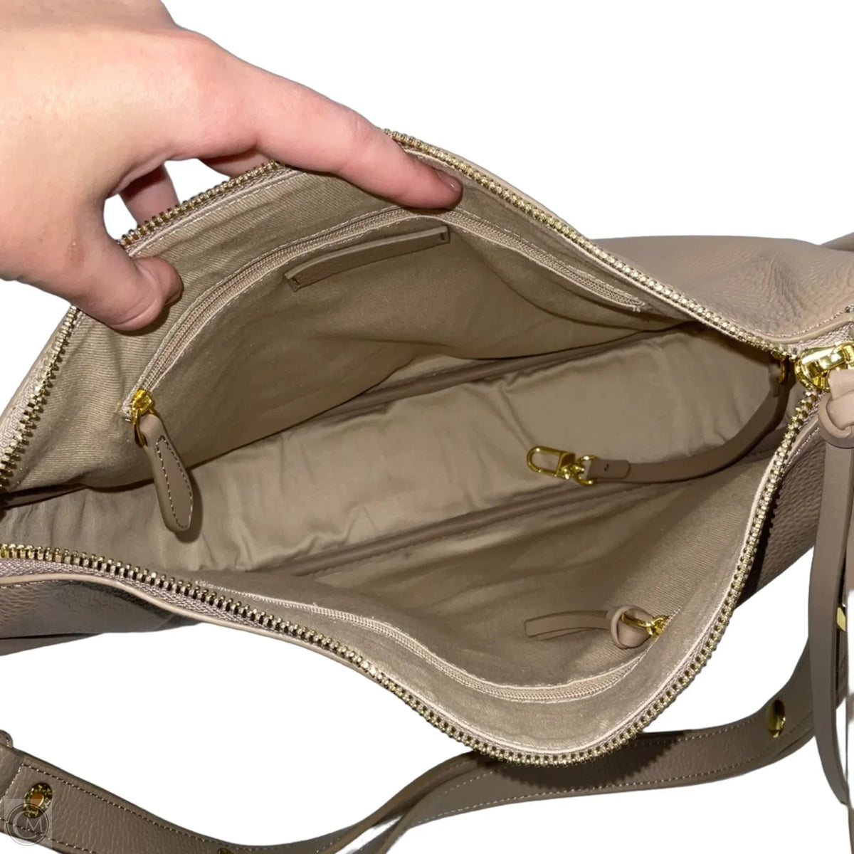 Handbag Leather By Aallyn, Size: Medium