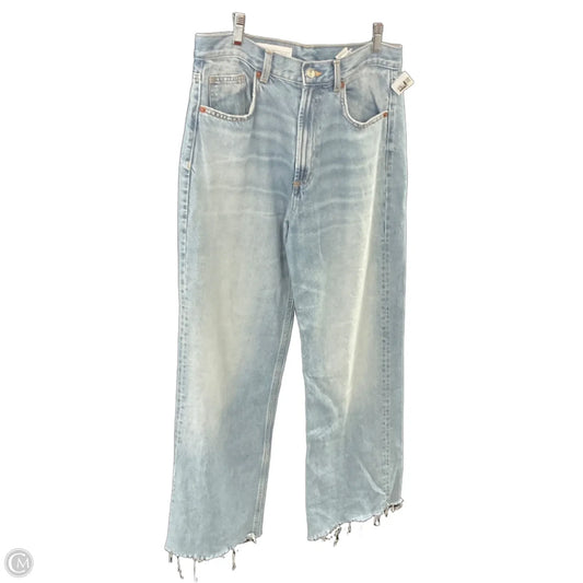 Jeans Wide Leg By Zara In Blue Denim, Size: 8