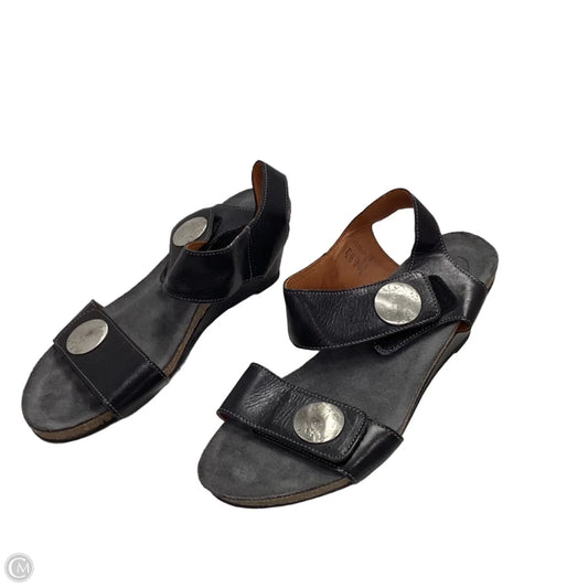 Sandals Heels Wedge By Taos In Black, Size: 10