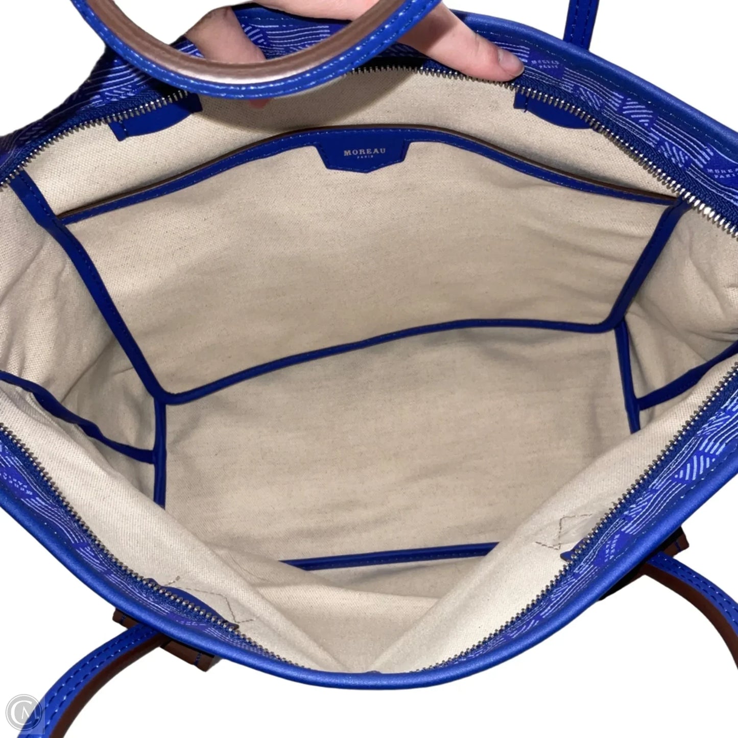 Handbag Leather By Moreau, Size: Large