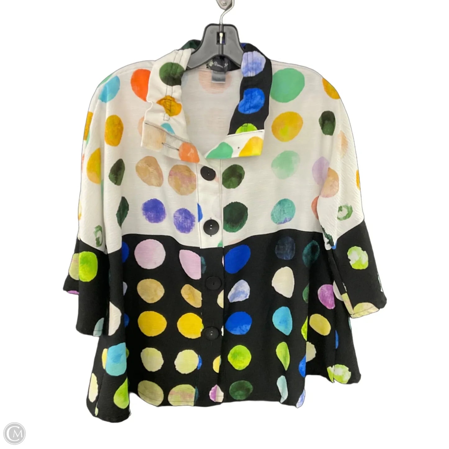 Blouse 3/4 Sleeve By DAMEE INC In White, Size: M