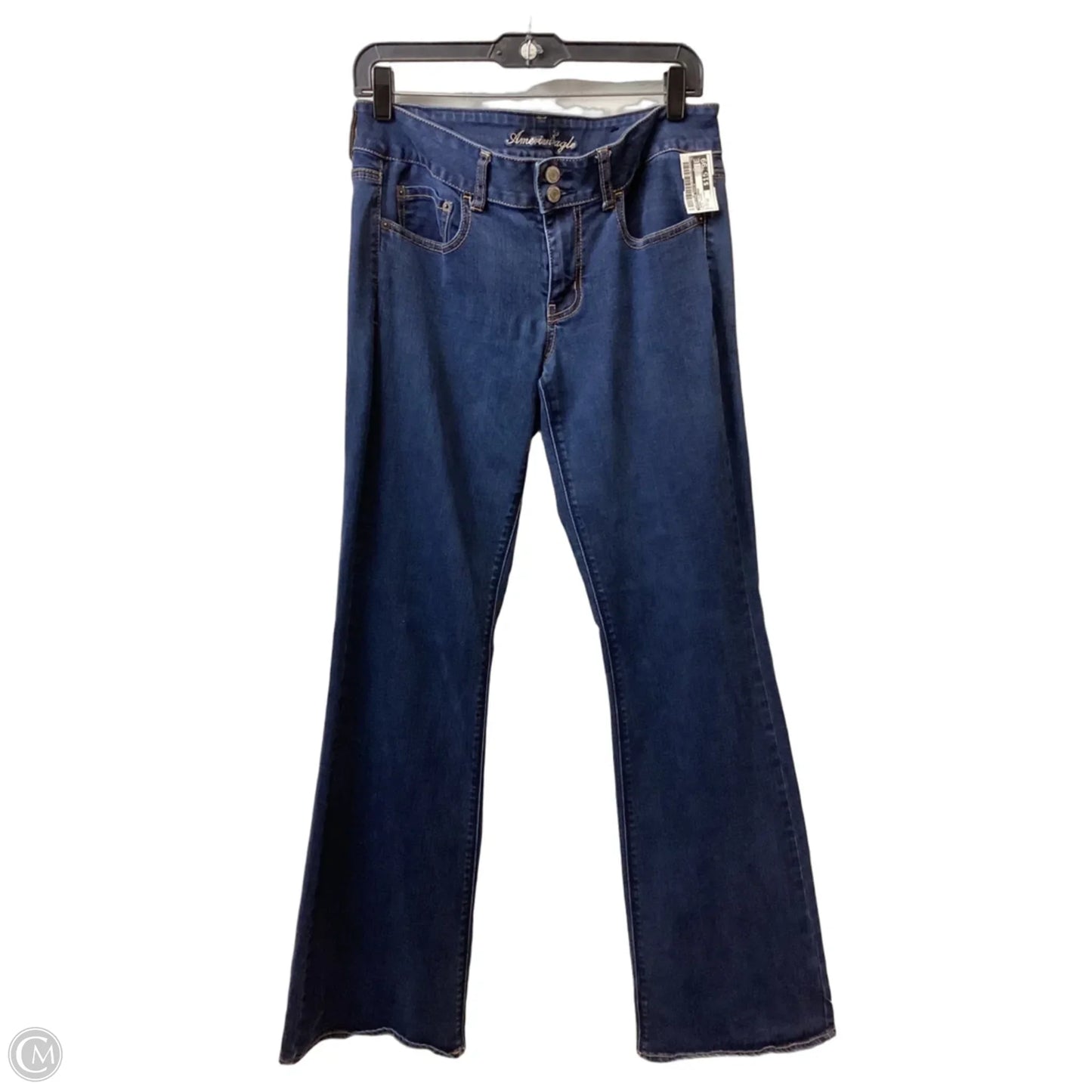Jeans Flared By American Eagle In Blue Denim, Size: 12