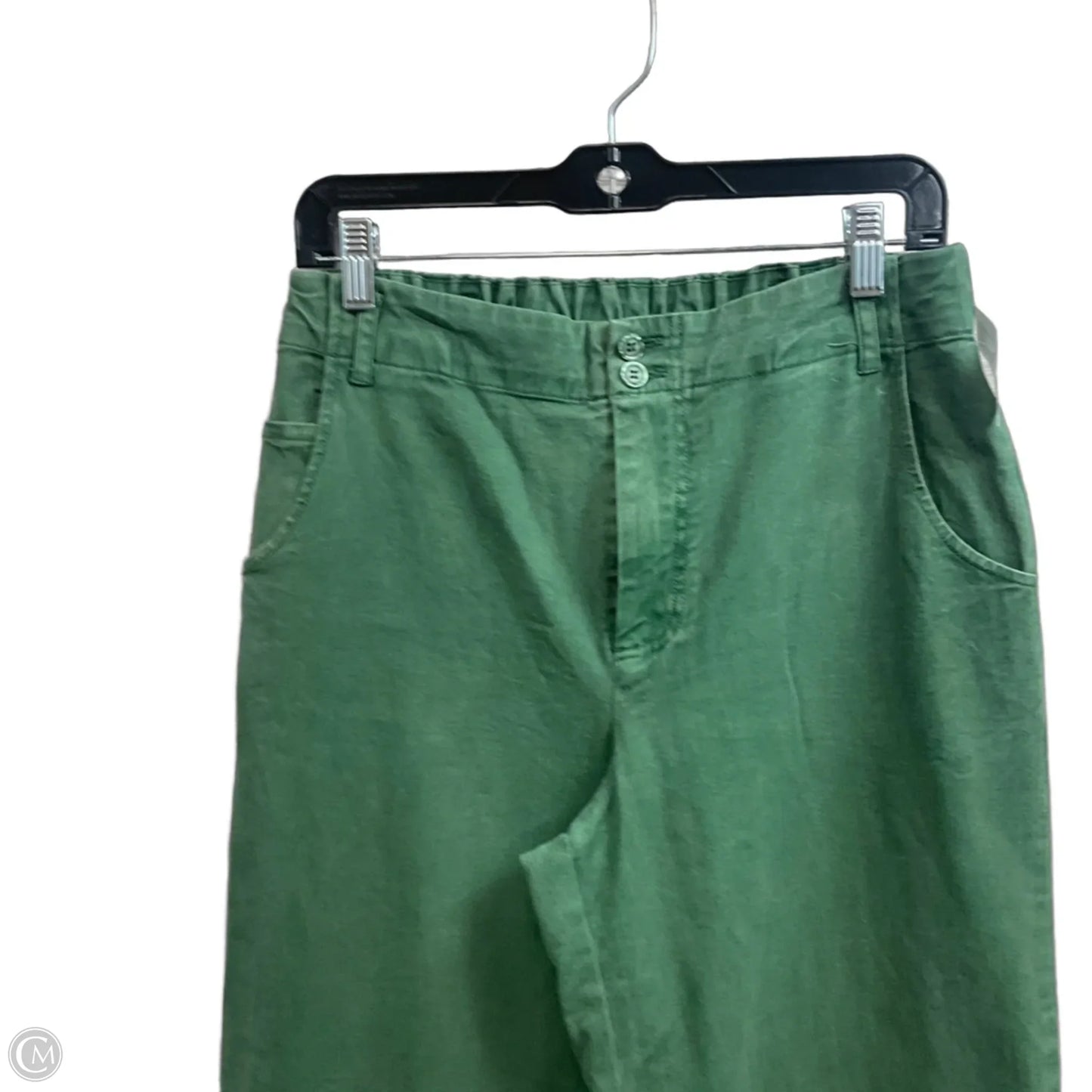Jeans Wide Leg By Free People In Green Denim, Size: M