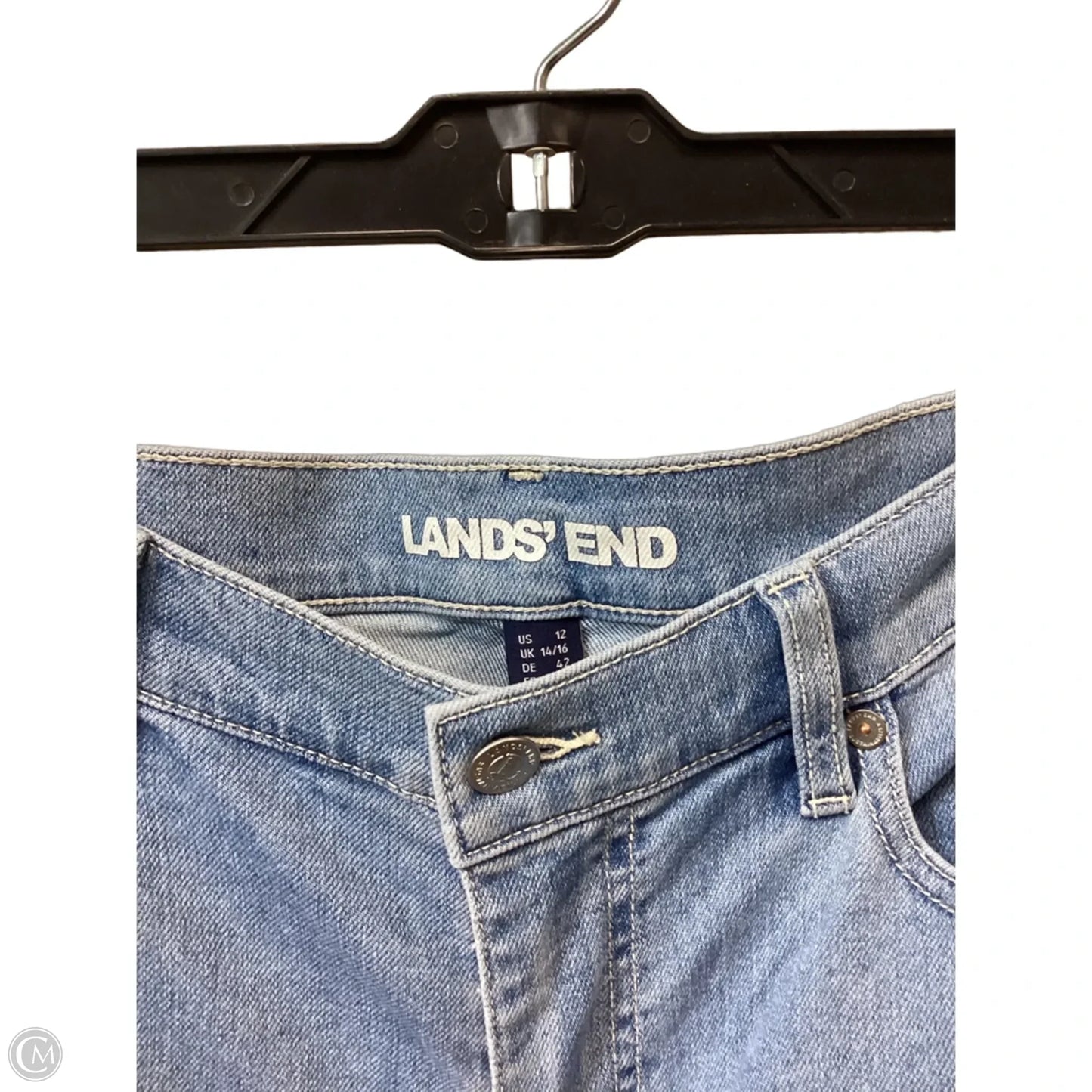 Jeans Wide Leg By Lands End In Blue Denim, Size: 12
