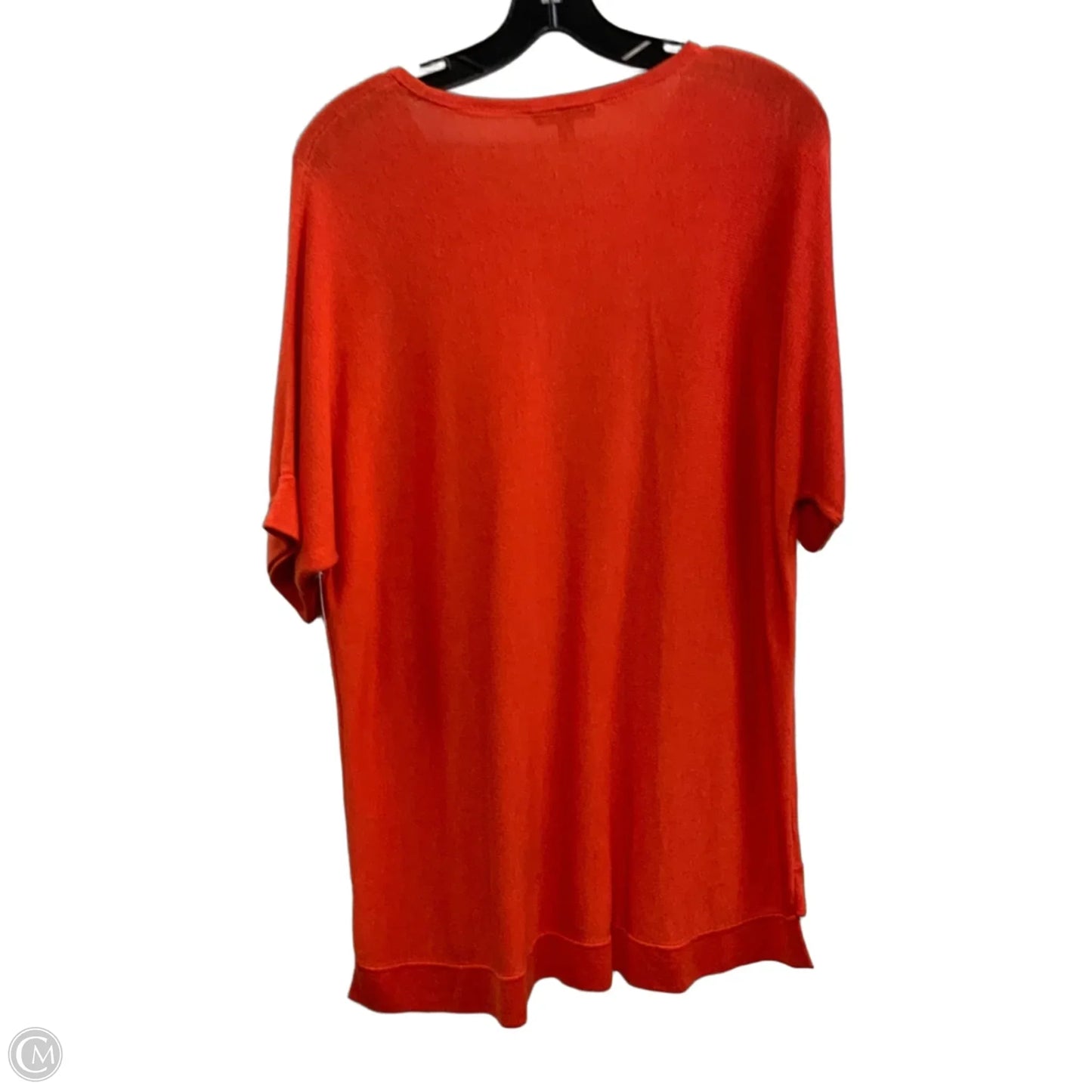 Sweater Short Sleeve By Eileen Fisher In Orange, Size: L