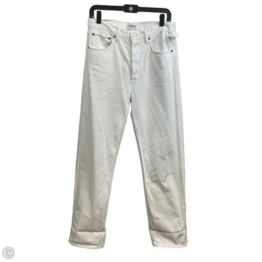 Jeans Wide Leg By Agolde In White Denim, Size: 2