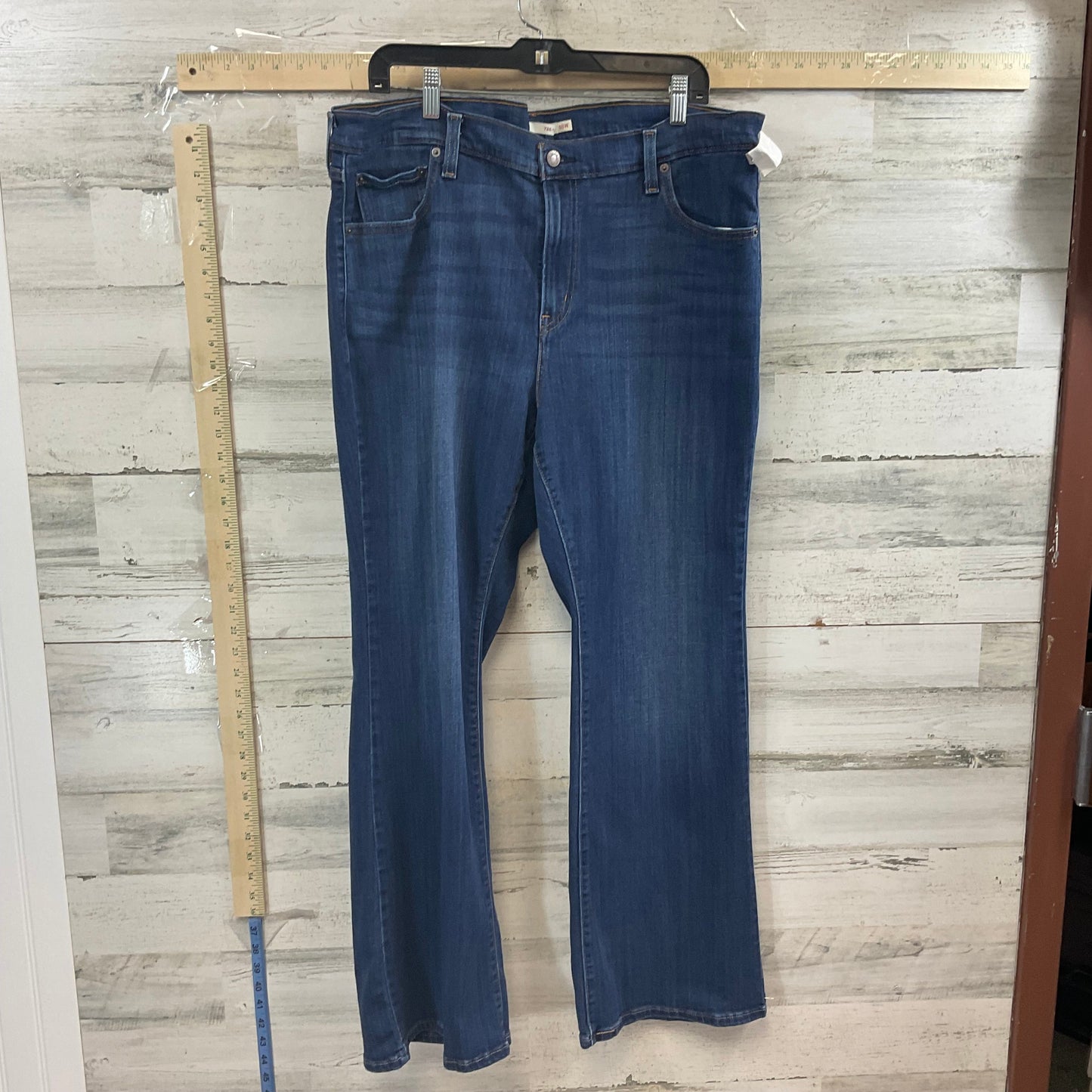 Blue Denim Jeans Flared Levis, Size 18w