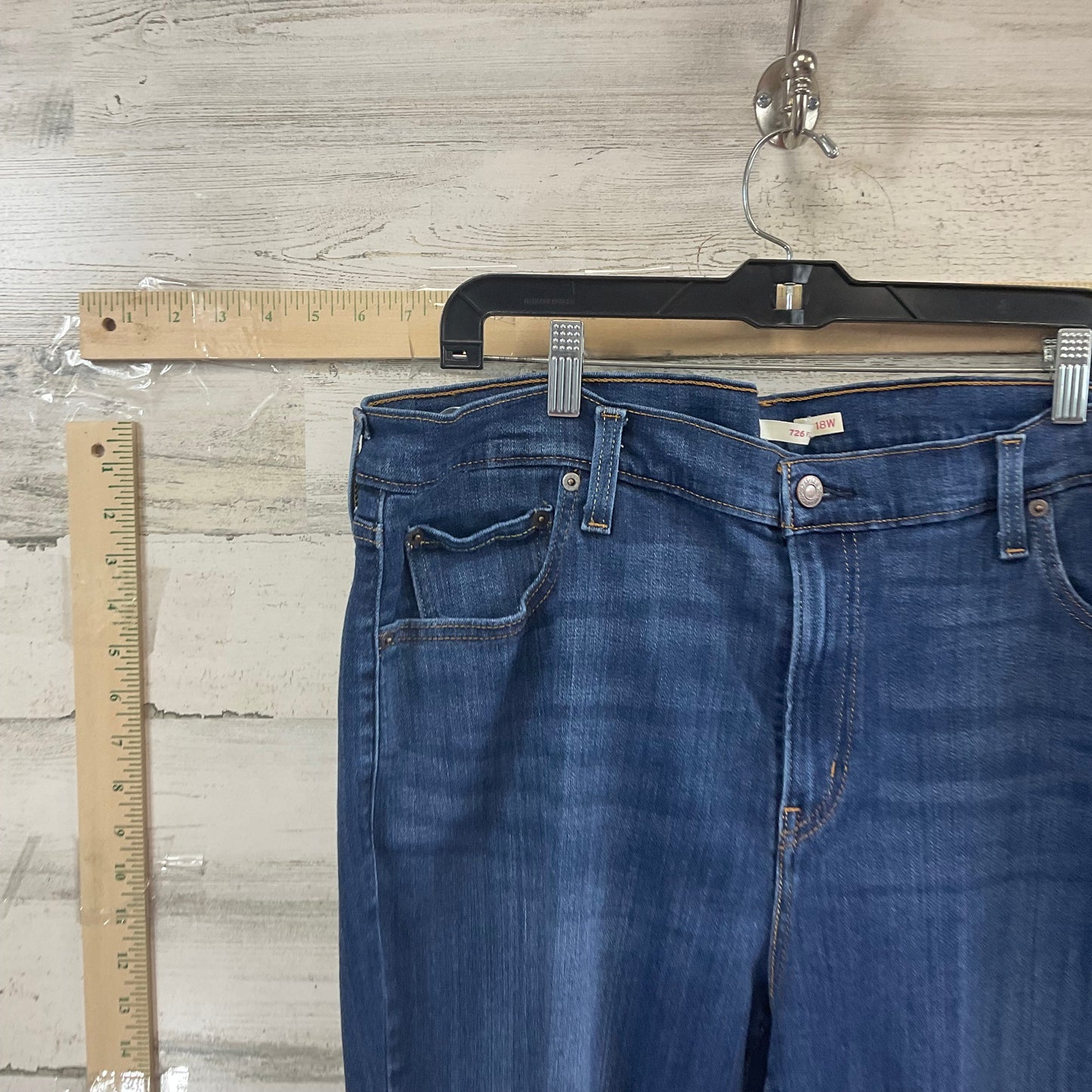 Blue Denim Jeans Flared Levis, Size 18w