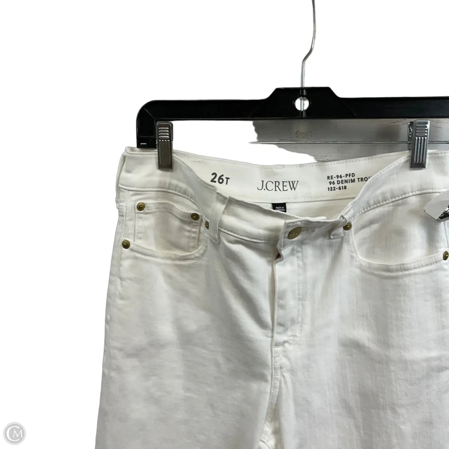 Jeans Wide Leg By J. Crew In White Denim, Size: 2