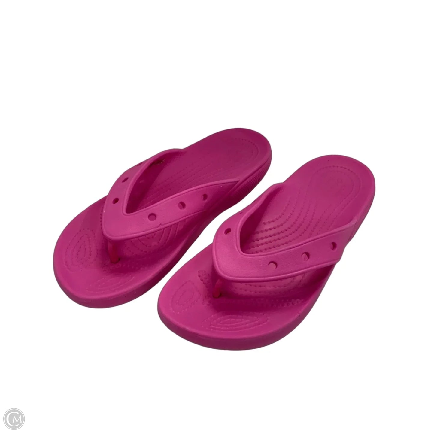 Sandals Flip Flops By Crocs In Pink, Size: 8