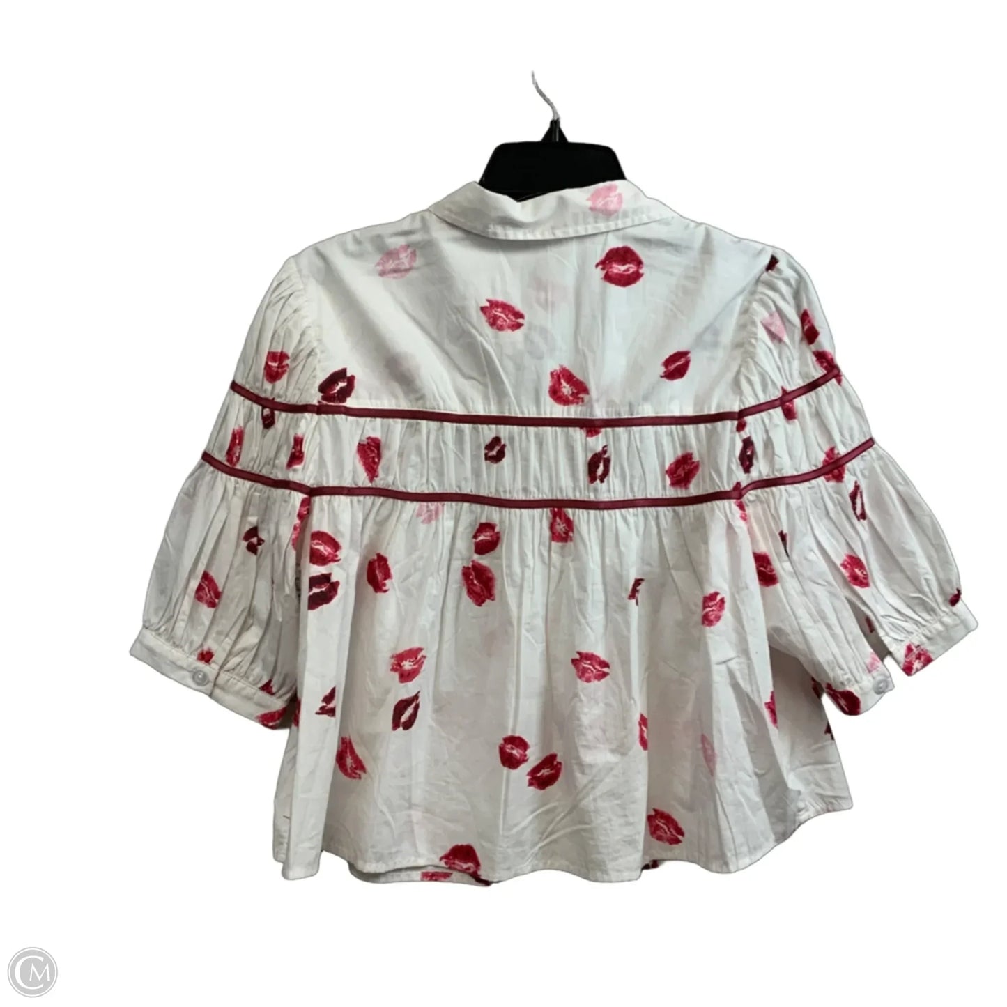 Blouse Short Sleeve By Maeve In White, Size: M