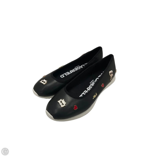 Shoes Flats By Karl Lagerfeld In Black, Size: 11