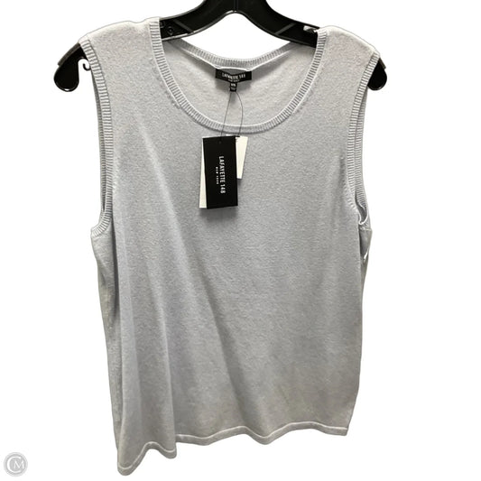 Top Sleeveless Designer By Lafayette 148 In Blue, Size: Xxl