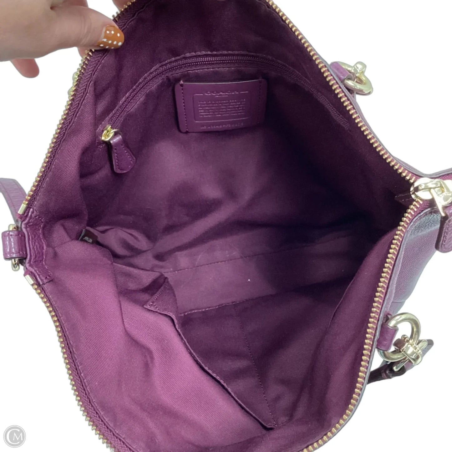 Handbag Designer By Coach, Size: Medium