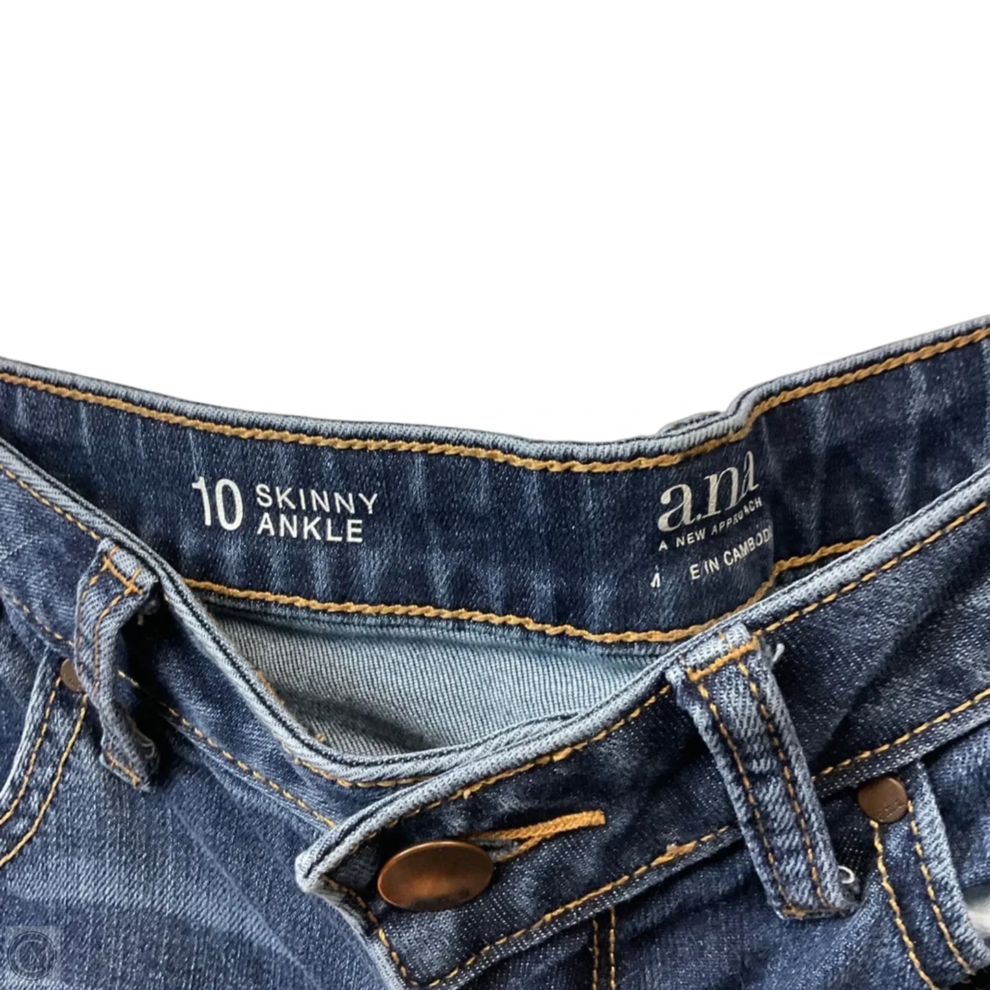Jeans Skinny By Ana In Blue Denim, Size: 10