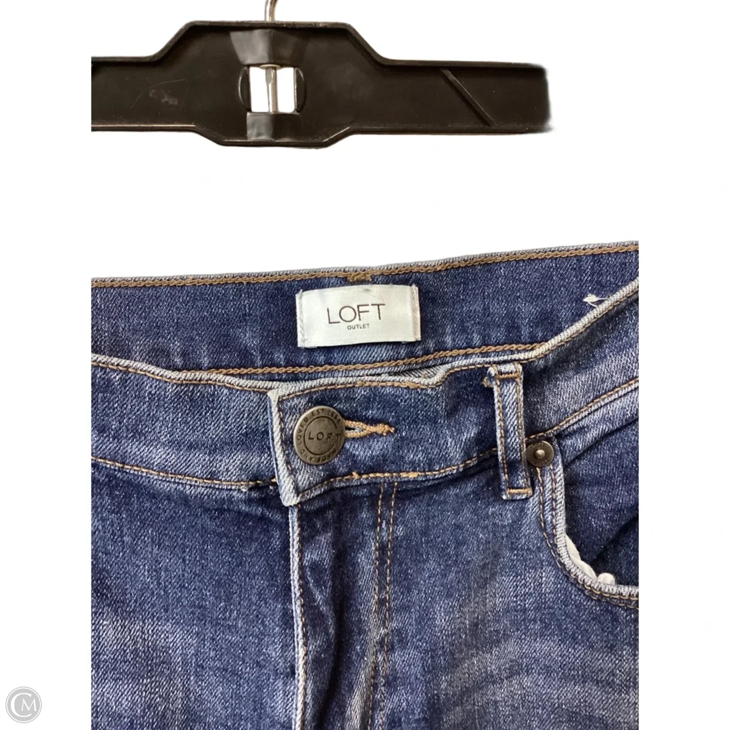 Jeans Skinny By Loft In Blue Denim, Size: 10