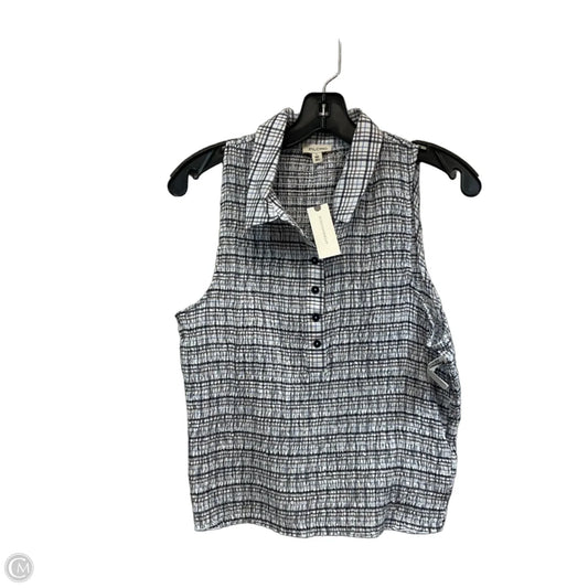 Blouse Sleeveless By Pilcro In Blue, Size: L