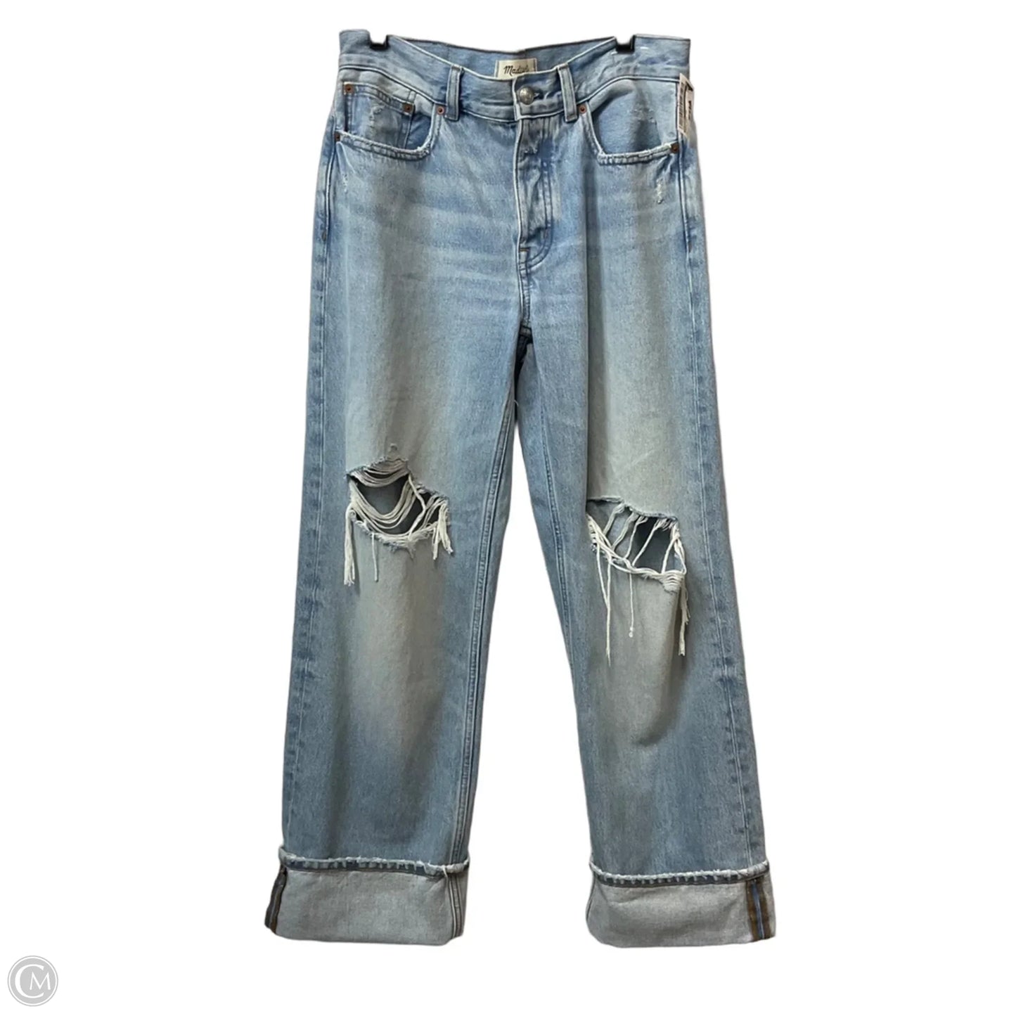 Jeans Wide Leg By Madewell In Blue Denim, Size: 0p