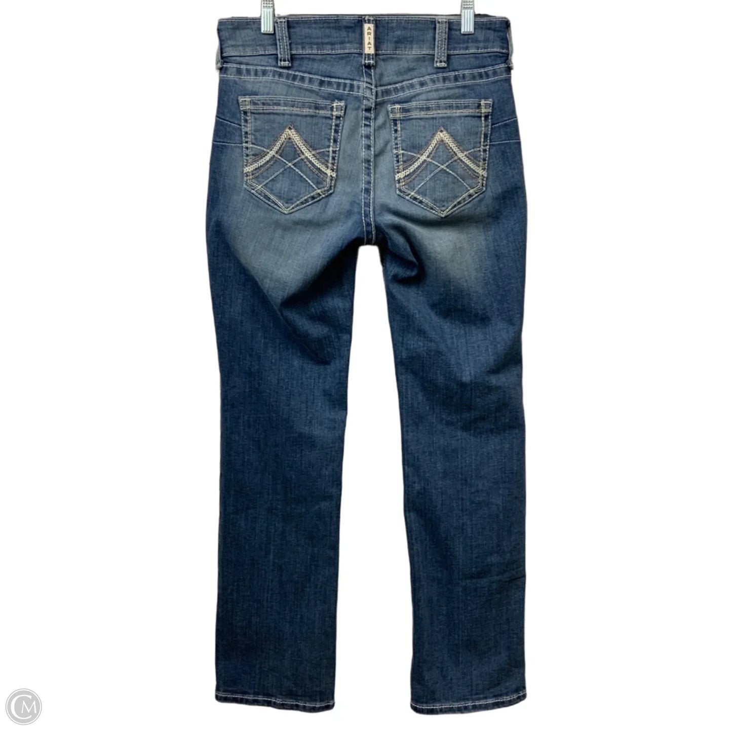 Jeans Straight By Ariat In Blue Denim, Size: 8