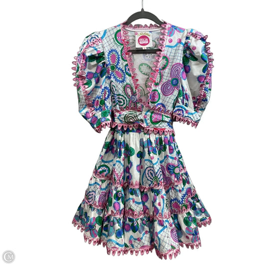 Dress Casual Short By CELIA B In Blue & Pink, Size: S