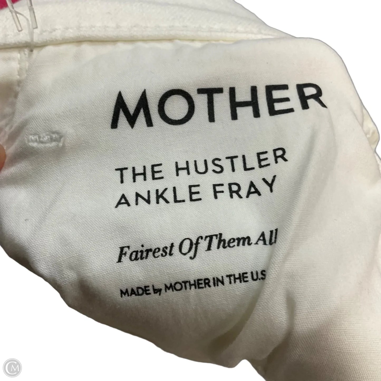 Jeans Flared By Mother In White Denim, Size: 6