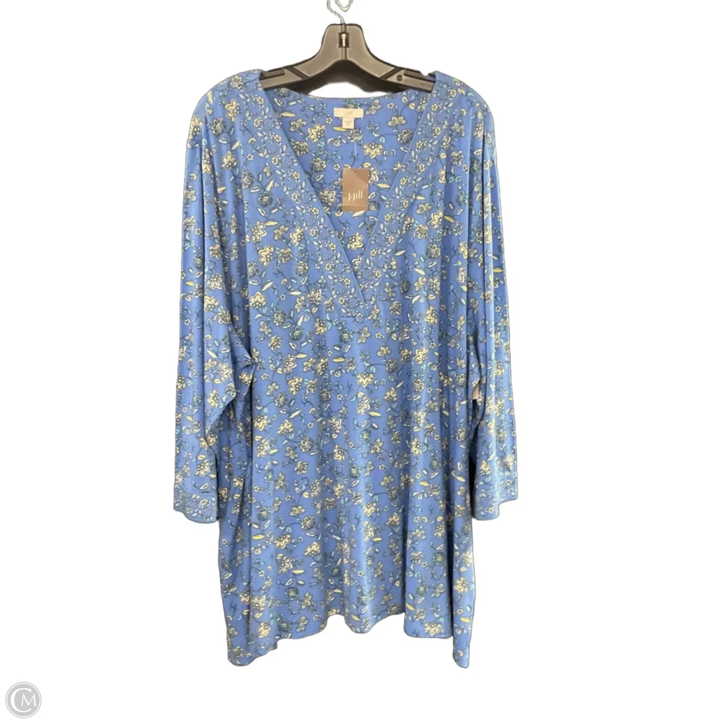 Top 3/4 Sleeve By J. Jill In Blue, Size: 4x