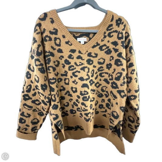 Sweater By Knox Rose In Brown, Size: L