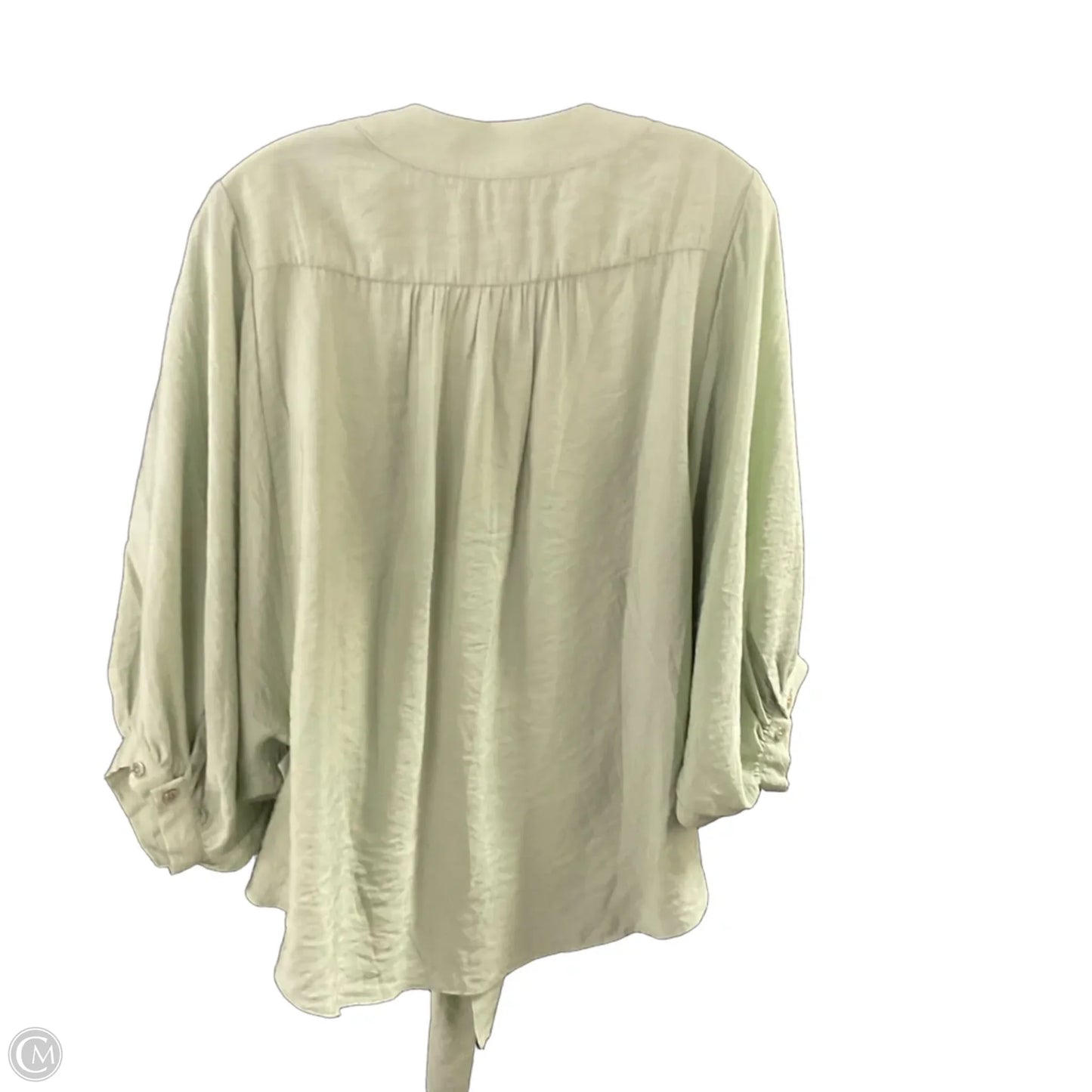 Blouse Short Sleeve By Chicos In Green, Size: M