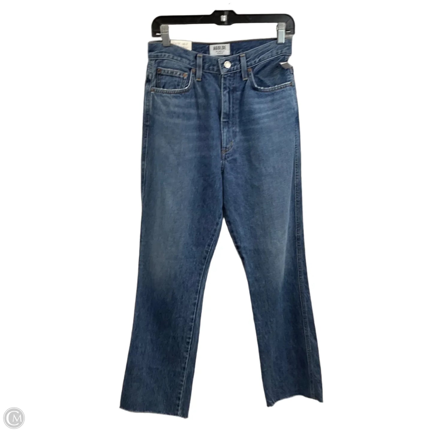 Jeans Straight By Agolde In Blue Denim, Size: 4