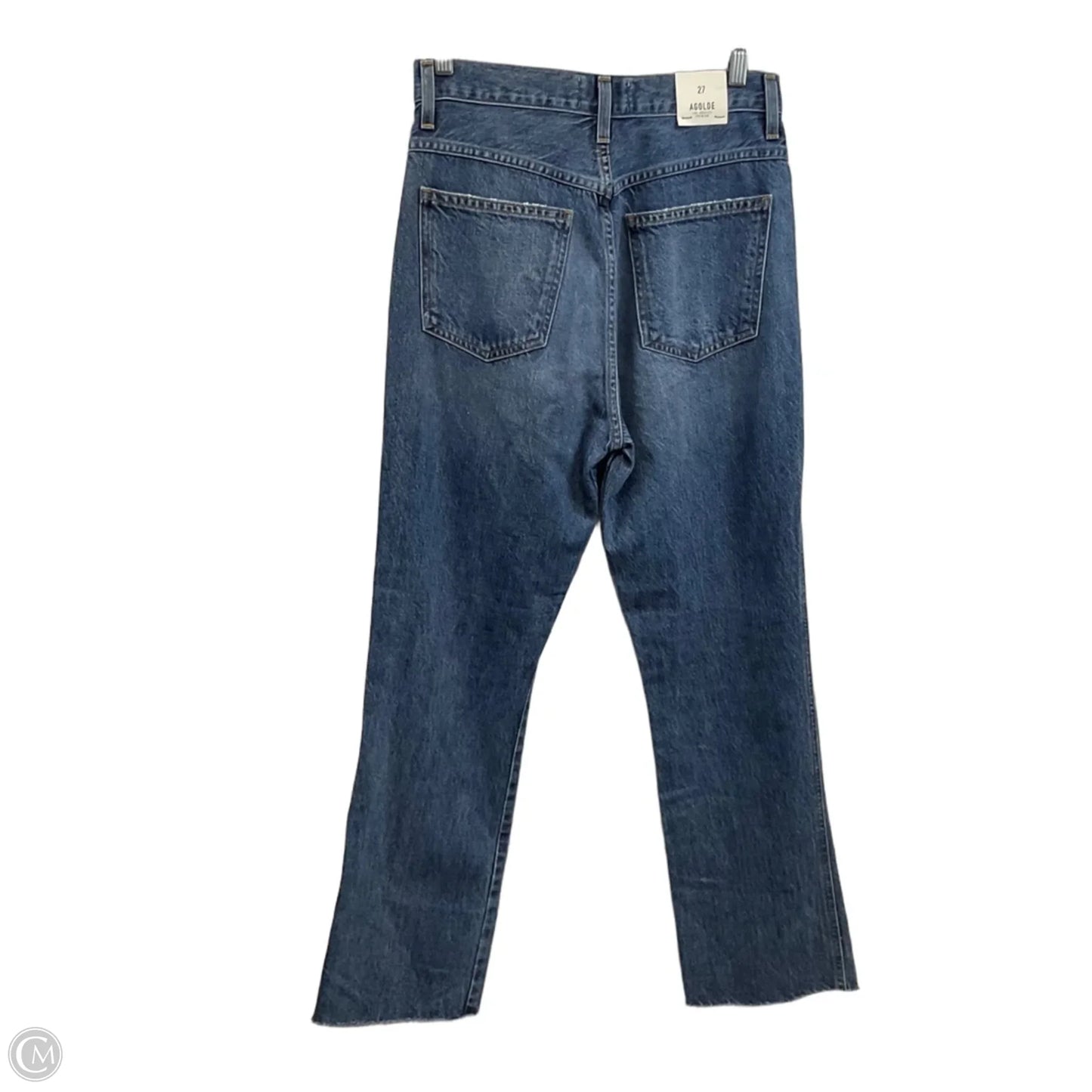 Jeans Straight By Agolde In Blue Denim, Size: 4