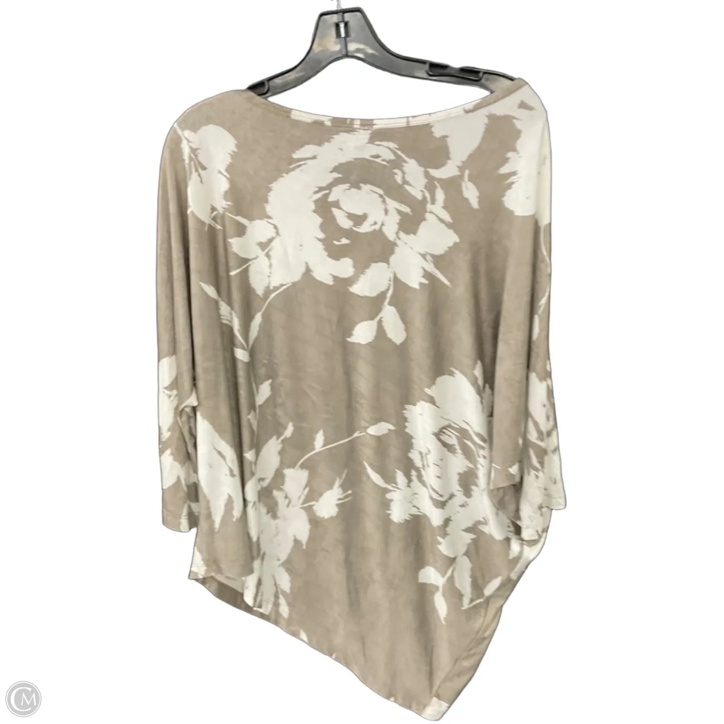 Blouse 3/4 Sleeve By Clara Sun Woo In Grey, Size: L