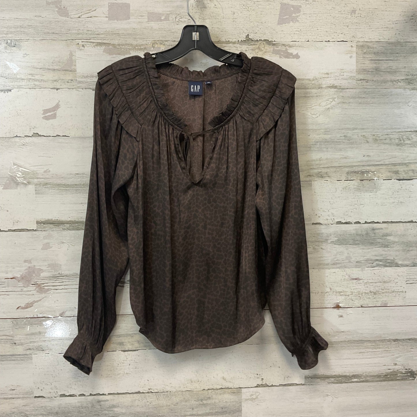 Top Long Sleeve By Gap In Brown, Size: Xs