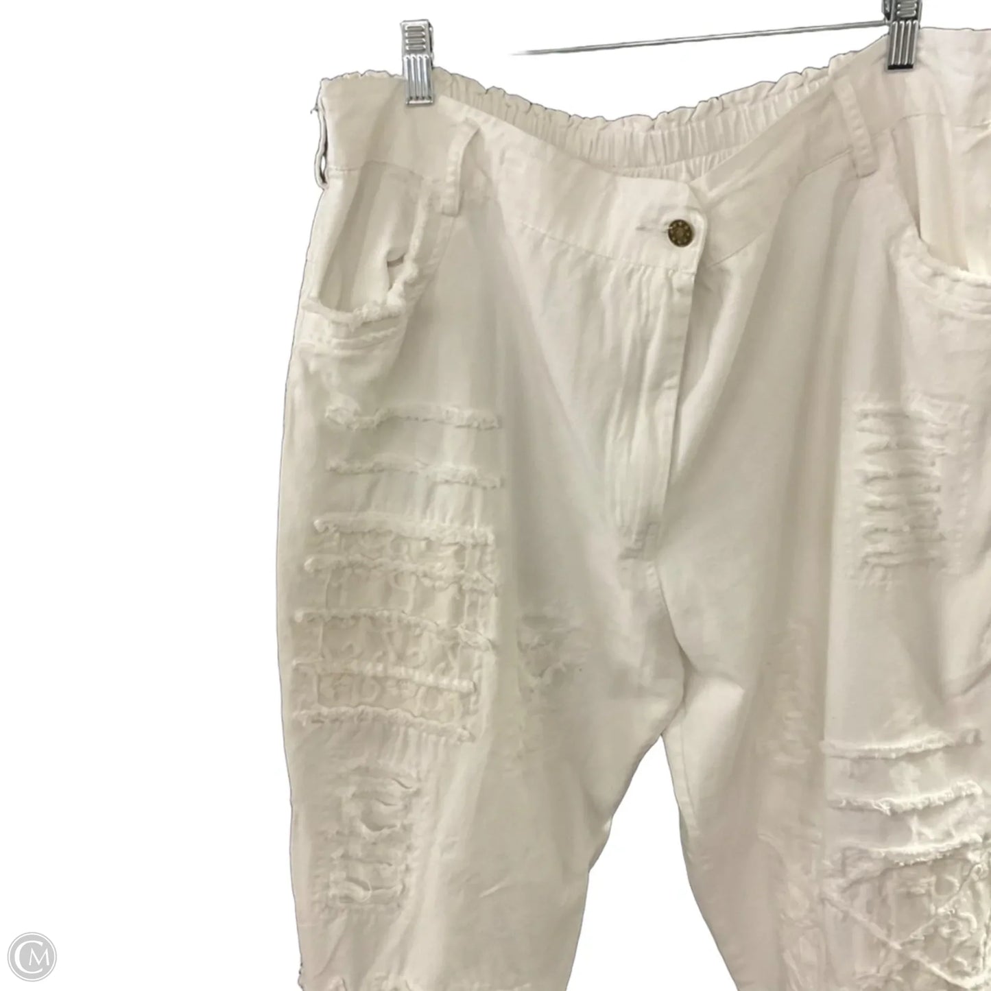 Pants Wide Leg By PAPER LACE In White, Size: 2x