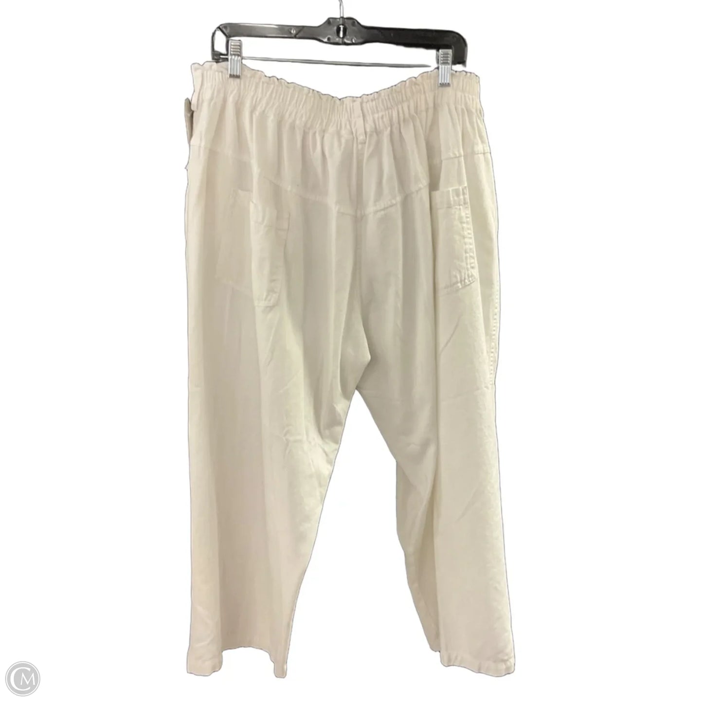 Pants Wide Leg By PAPER LACE In White, Size: 2x