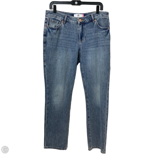 Jeans Straight By Cabi In Blue Denim, Size: 8
