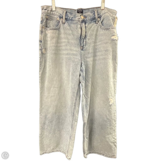 Jeans Wide Leg By J. Crew In Blue Denim, Size: 14