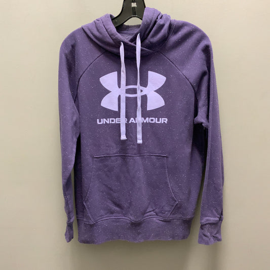 Athletic Top Long Sleeve Hoodie By Under Armour In Purple, Size: M