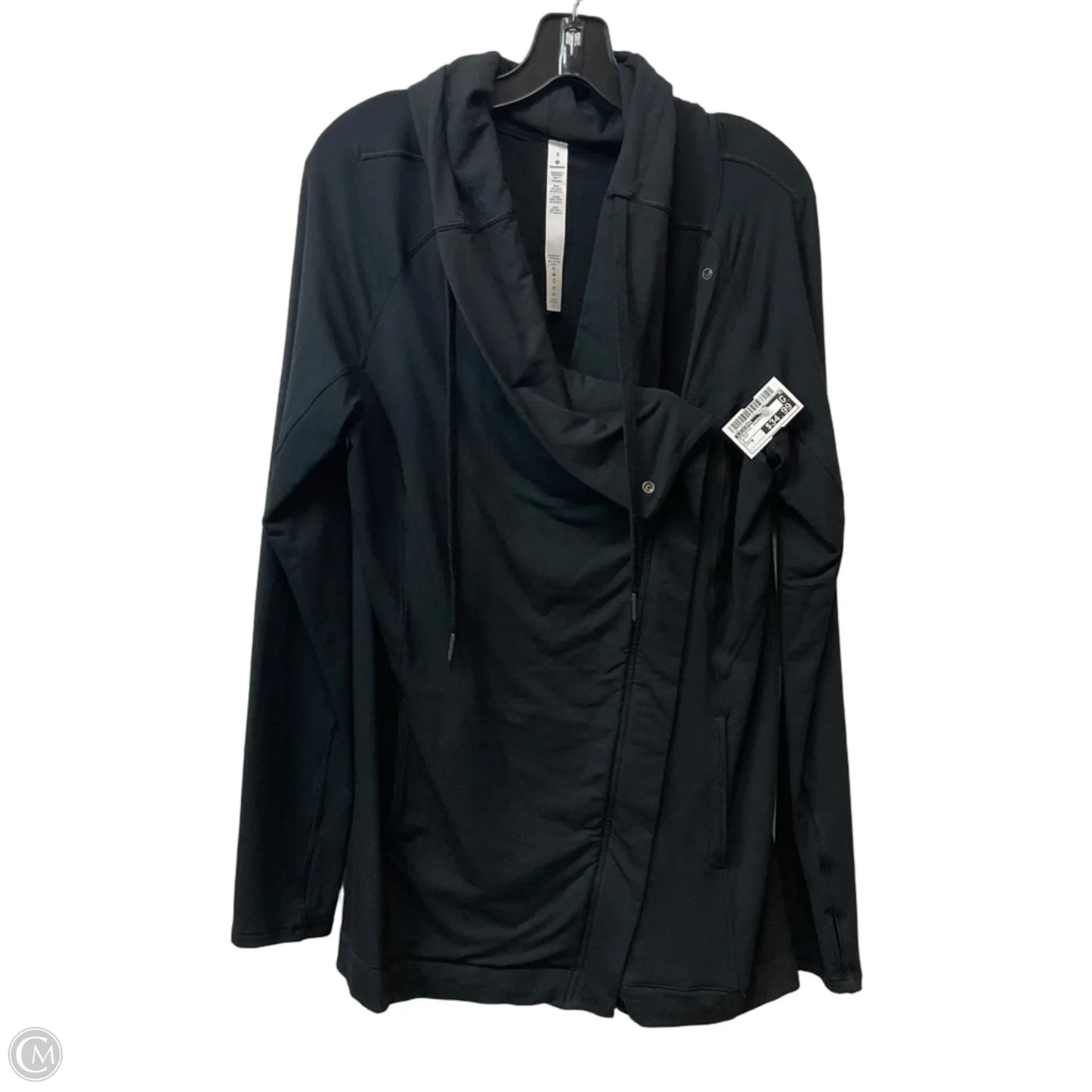 Athletic Jacket By Lululemon In Black, Size: M