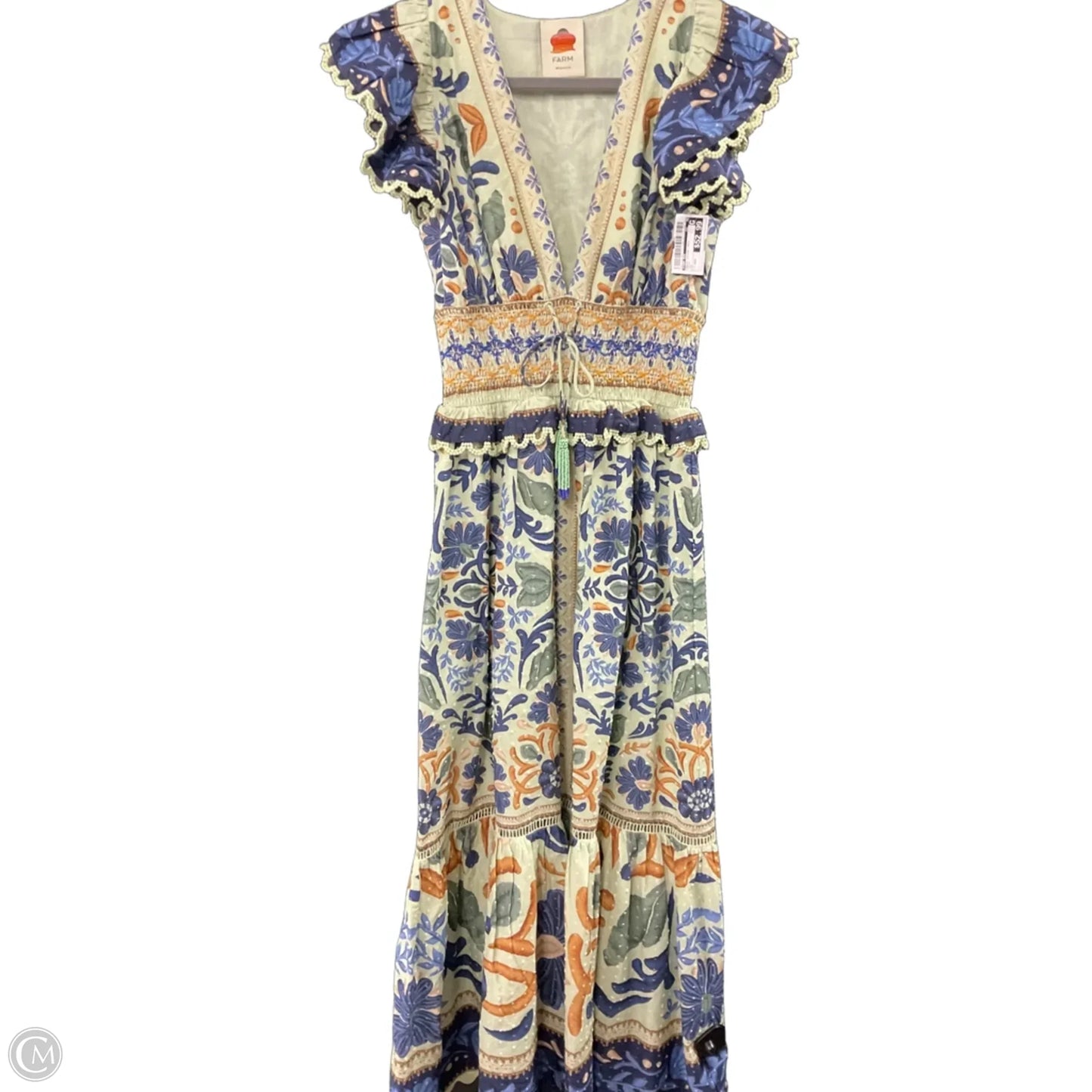 Dress Casual Maxi By Farm Rio In Green, Size: Xxs