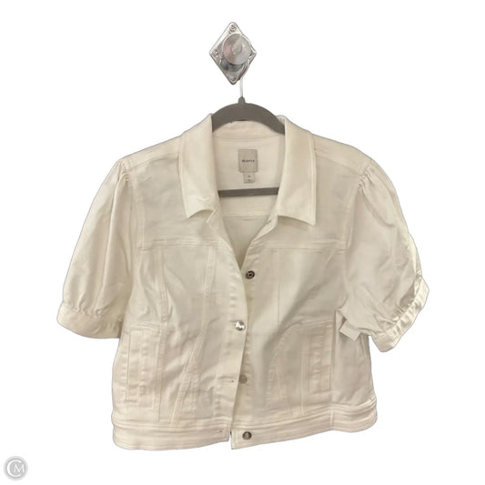 Jacket Denim By Maeve In White Denim, Size: Xl