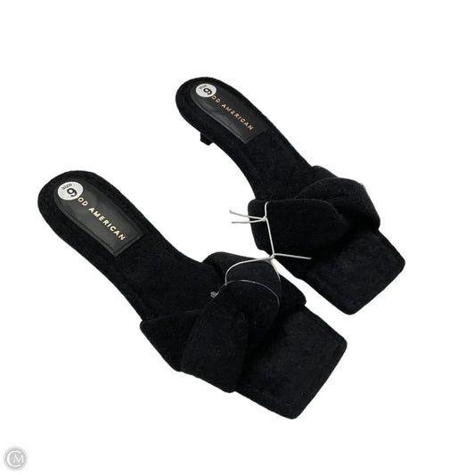 Sandals Heels Kitten By Good American In Black, Size: 9