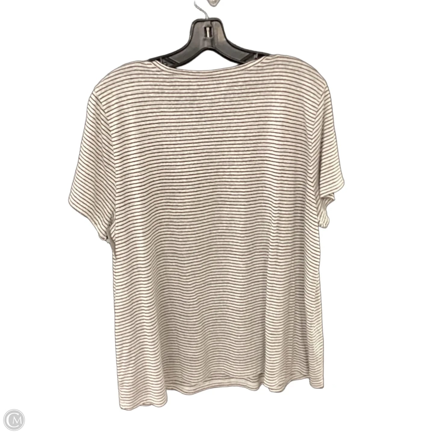 Top Short Sleeve By Eileen Fisher In Black, Size: Xl