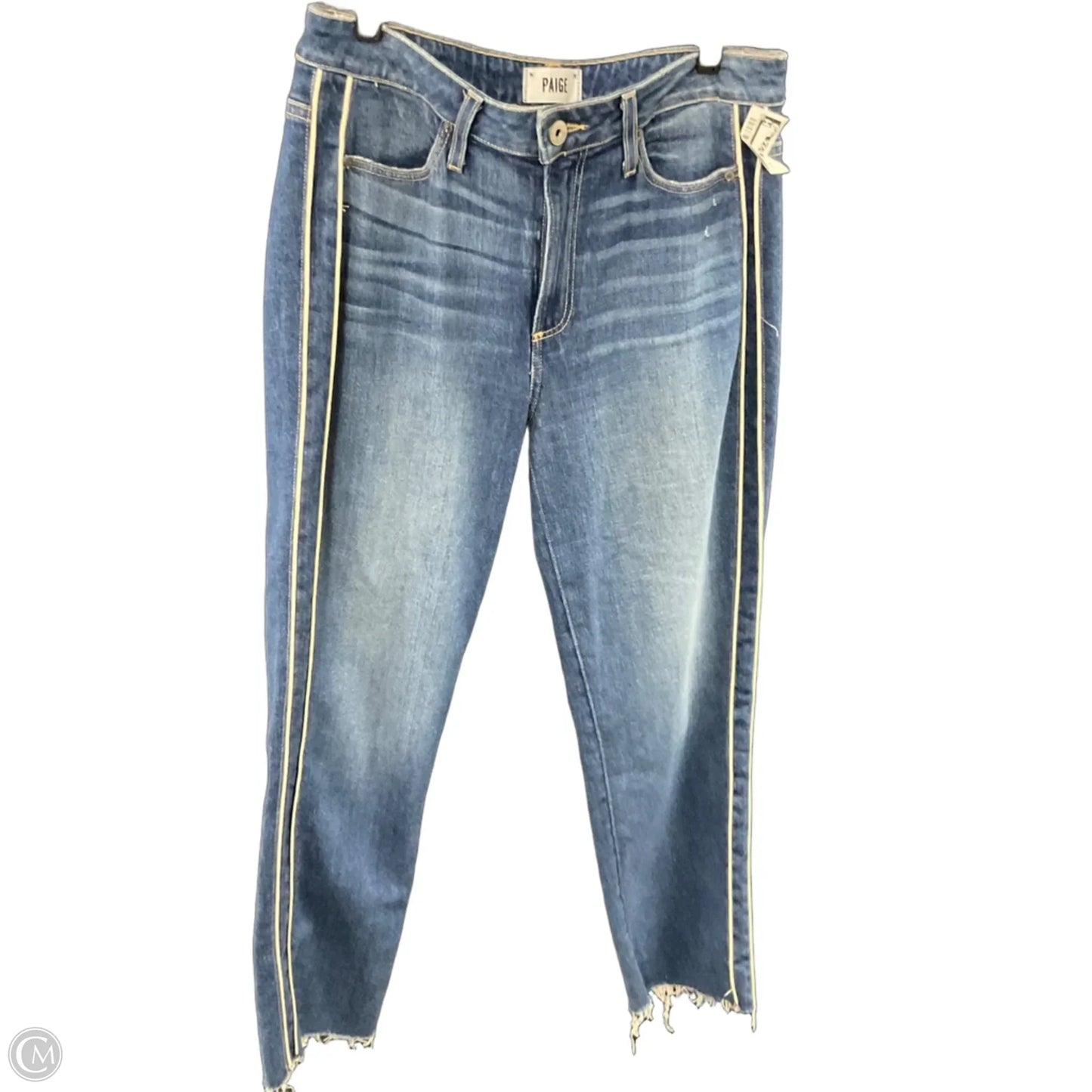 Jeans Straight By Paige In Blue Denim, Size: 10